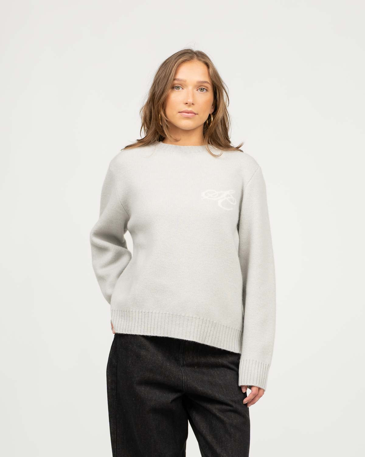 100% Wool Knit Gray
